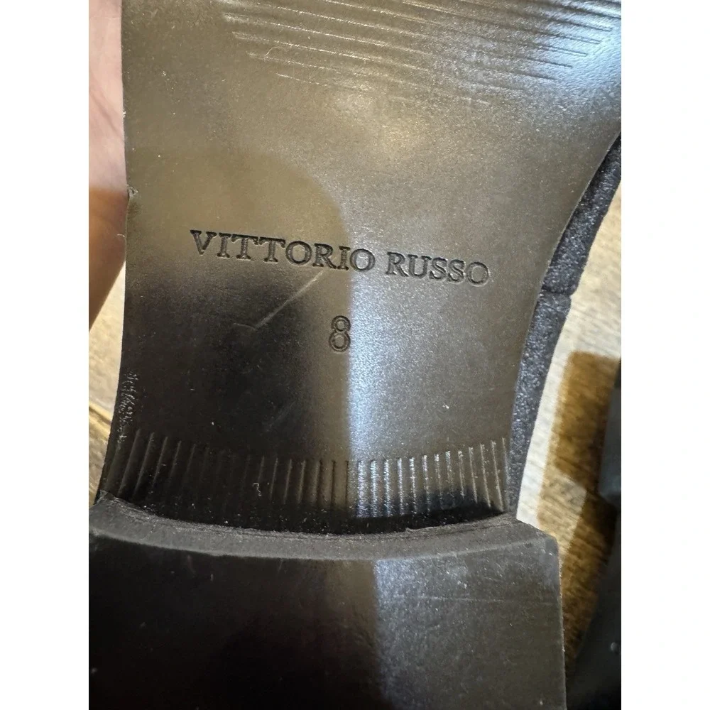 mens dress shoes black velvet victorio russo style vr161287L size 8 Loafer‎